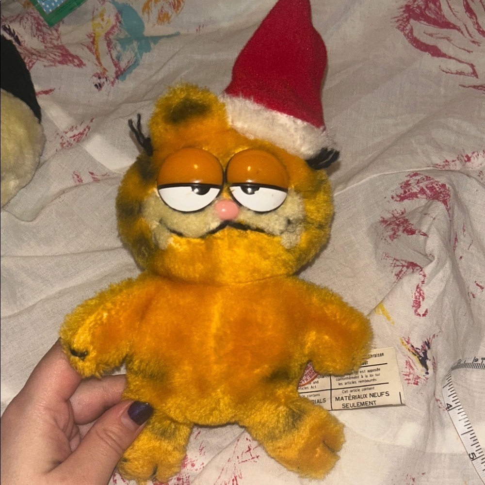 80’s Garfield and Odie Plush Toys Vintage Christmas holiday plush - Picture 2 of 6